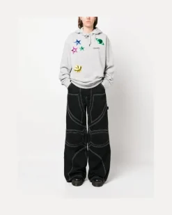 Women Cool Patch-Detail Hoodie Aw23 W Grey
