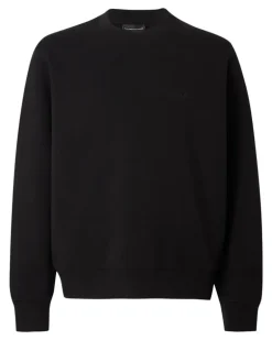 Women Crewneck Logo Sweatshirt Black Clothing > Knitwear