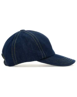Women Denim Baseball Cap Blue Cotton Polyester