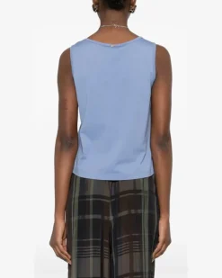 Women Round-Neck Vest Ss26 W Blue