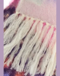 Women's Amanie Scarf Pink Mohair Polyamide Laine