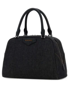 Women's Antigona East Top Handle Bag Black Fabric antigona