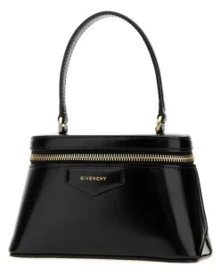 Women's Antigona Top Handle Bag Black Calf antigona