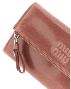 Women's Antiqued Pink Leather Pouch Antico Extra-Accessori Accessory