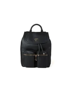 Women's Backpack Black Polyurethane Bags - Backpacks