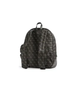 Women's Backpack Brown Logo Polyurethane Bags - Backpacks