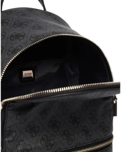 Women's Backpack Coal Logo Polyurethane Bags - Backpacks Black
