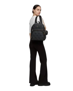 Women's Backpack Coal Logo Polyurethane Black