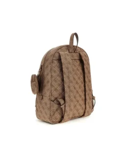 Women's Backpack Latte Logo Polyurethane Beige