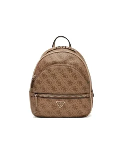 Women's Backpack Latte Logo Polyurethane Beige