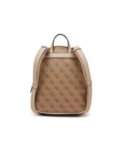 Women's Backpack Latte Logo Polyurethane Beige