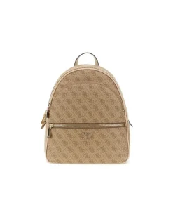 Women's Backpack Latte Logo Polyurethane Beige
