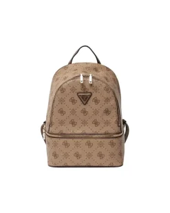Women's Backpack Latte Logo Polyurethane Beige