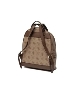Women's Backpack Latte Logo Polyurethane Beige
