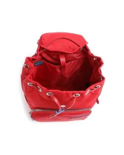 Women's Backpack Red Recycled Nylon Bags - Backpacks