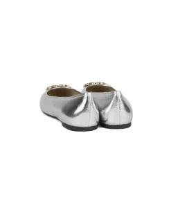 Women's Ballerinas Silver Footwear