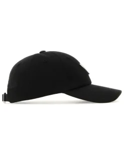 Women's Baseball Cap Black Cotton Elastane