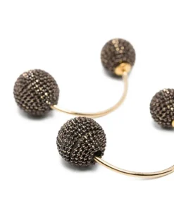Women's Beaded Earrings Ss26 W Brown