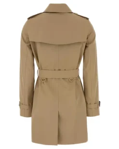 Women's Beige Gabardine Heritage Kensington Trench Coat Honey