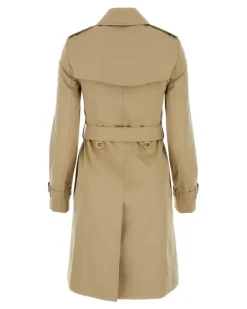 Women's Beige Gabardine Heritage Chelsea Trench Coat Honey Cotton