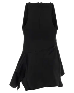 Women's Black Satin Top Maglie