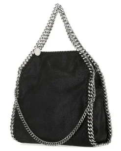 Women's Black Shaggy Deer Mini Falabella Handbag 1000 Polyester Borse A Mano Bag falabella