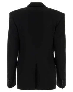 Women's Black Wool Blazer Giacche E Gilet Jacket