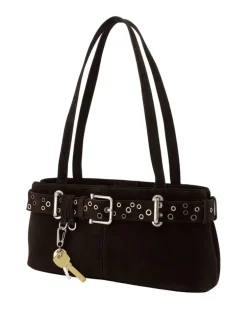 Women's Brocle Mini Shoulder Bag - Leather Brown Cowhide Shoulder-Hobo-Bags