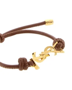 Women's Brown Leather Cassandre Bracelet Dkwetclay Nappa Bracelets