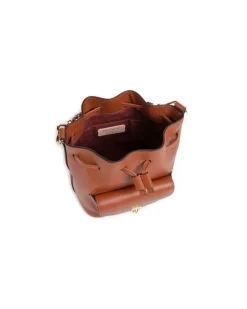Women's Bucket Bag Cognac Cowhide - Bucket-Bags