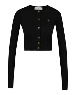 Women's Cardigan Black Cotton