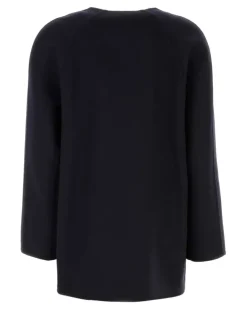 Women's Cash Cardigan Navy Wool Cashmere