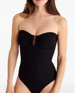 Women's Cassiopée Bustier Swimsuit Ss26 W Black
