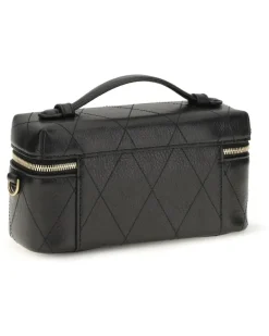Women's Charlie Beauty Case Black Calf Leather Bos Taurus Cases
