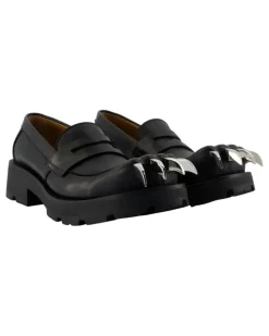Women's Chunky Sole Calfskin Loafer Black