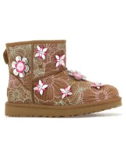 Women's Classic Ankle Boot Brown Upper Material classic