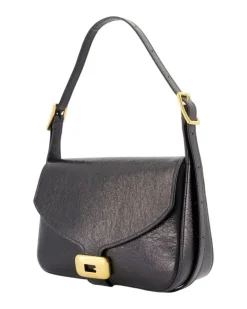 Women's Clicca M Shoulder Bag - Leather Black Lambskin Shoulder-Hobo-Bags