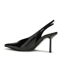 Women's Clivage Slingback Pumps Nero-Crystal Calf Leather Bos Taurus Nero/crystal High Heel Shoes Black