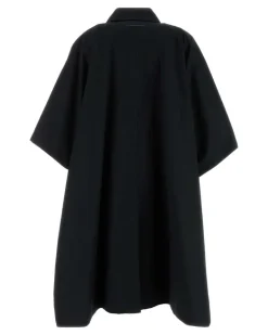 Women's Coat Black Cotton
