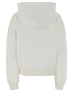 Women's Cotton Sweatshirt Whitelightnavy Exterior: Felpe Sweater
