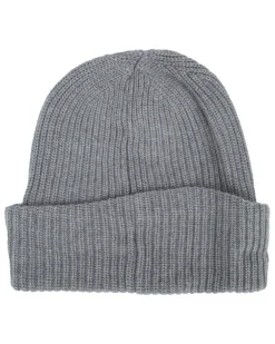Women's Cuffia Ribbed Knit Beanie Gray