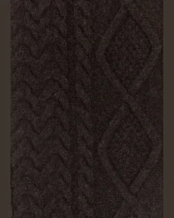 Women's Dark Brown Wool Blend Scarf Mororosa Sciarpe E Foulard Scarfs Black