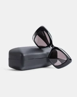 Women's Diva Butterfly Black Sunglasses