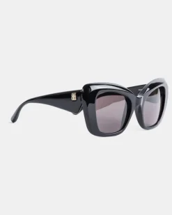 Women's Diva Butterfly Black Sunglasses