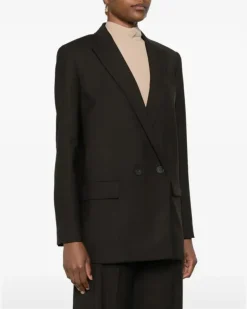 Women's Double-Breasted Blazer Aw24 W Brown