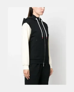 Women's Drawstring Stretch-Cotton Hoodie Aw23 W Black