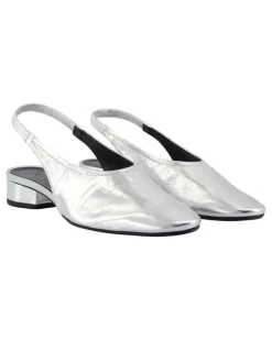 Women's Dua Flat Silver Calfskin