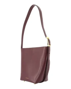 Women's Elly Medium Shoulder Bag Leather Burgundy Cowhide Shoulder-hobo-bags