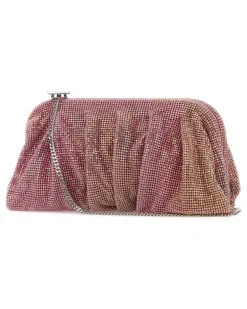 Women's Embellished Fabric Large Venus Clutch Roseflambe Pink