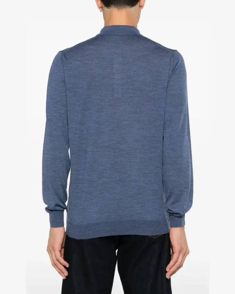 Women's Fine-Knit Polo Shirt Aw25 M